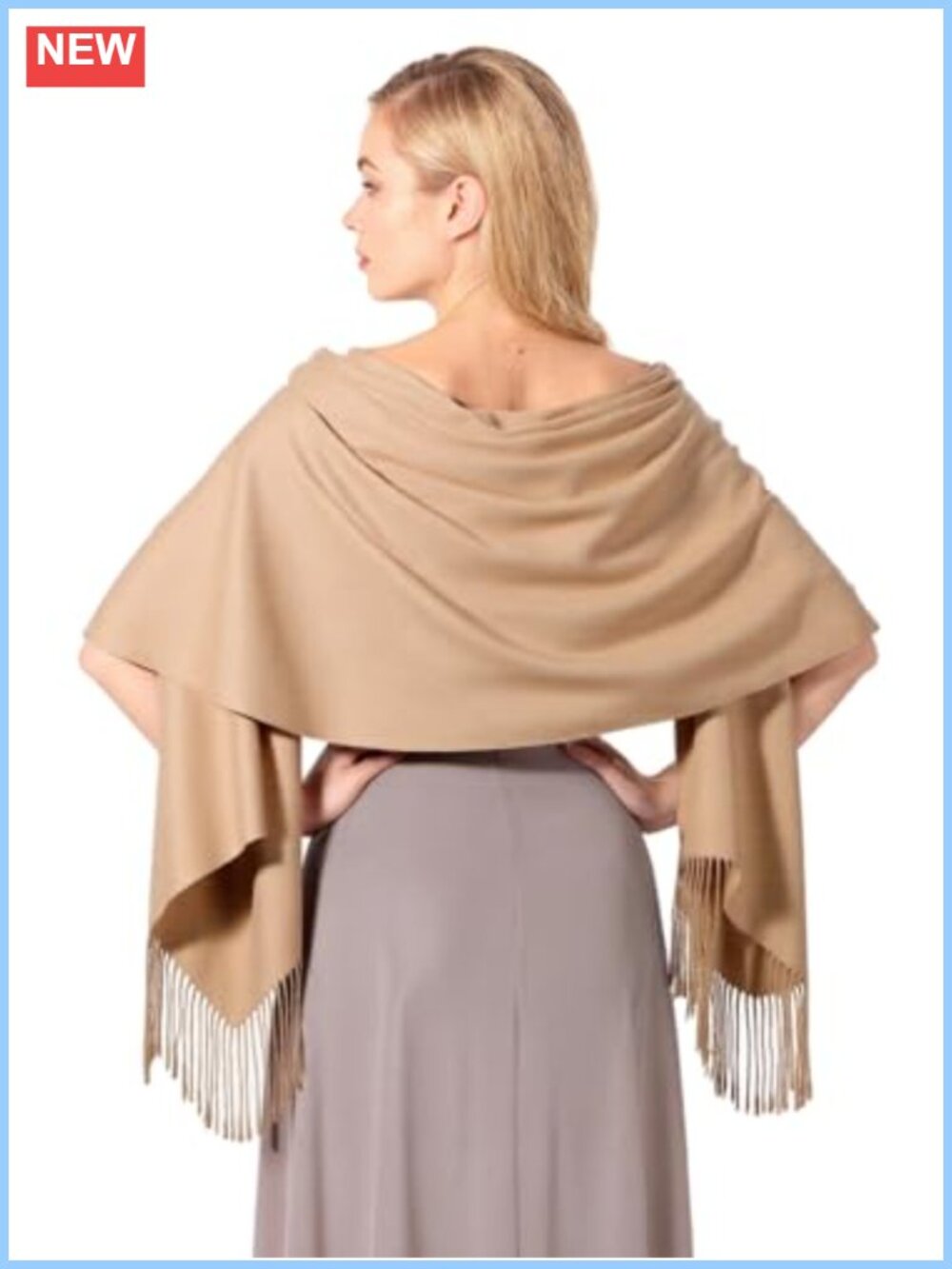Oversized Pashmina Shawl Wrap for Evening Dresses Polyester Viscose